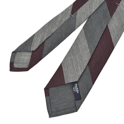 BARBA コットンリネン レジメンタルネクタイ(セッテピエゲ)｜428418｜GUARDAROBA MILANO OFFICIAL STORE