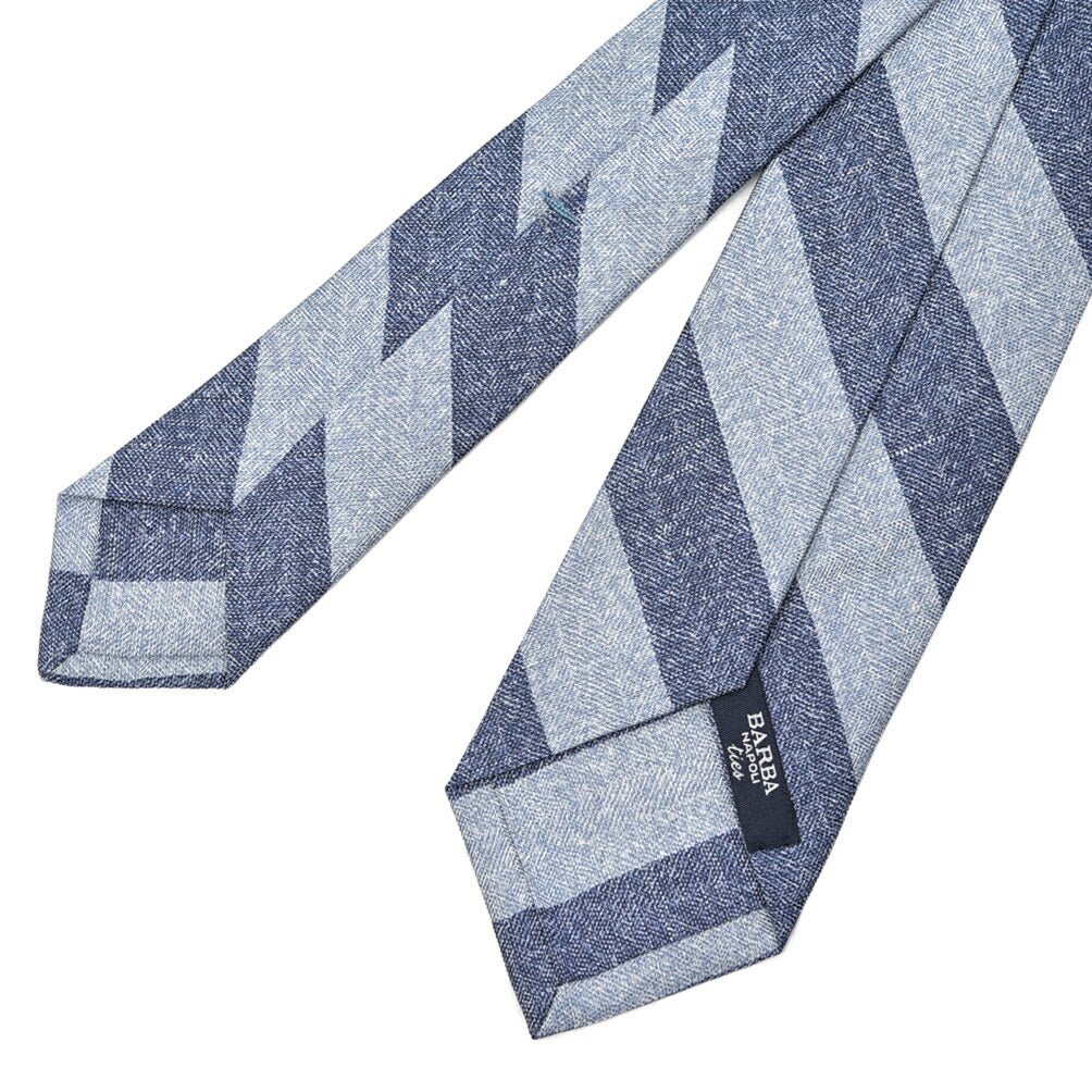 BARBA シルクリネン レジメンタルネクタイ(セッテピエゲ)｜428429｜GUARDAROBA MILANO OFFICIAL STORE