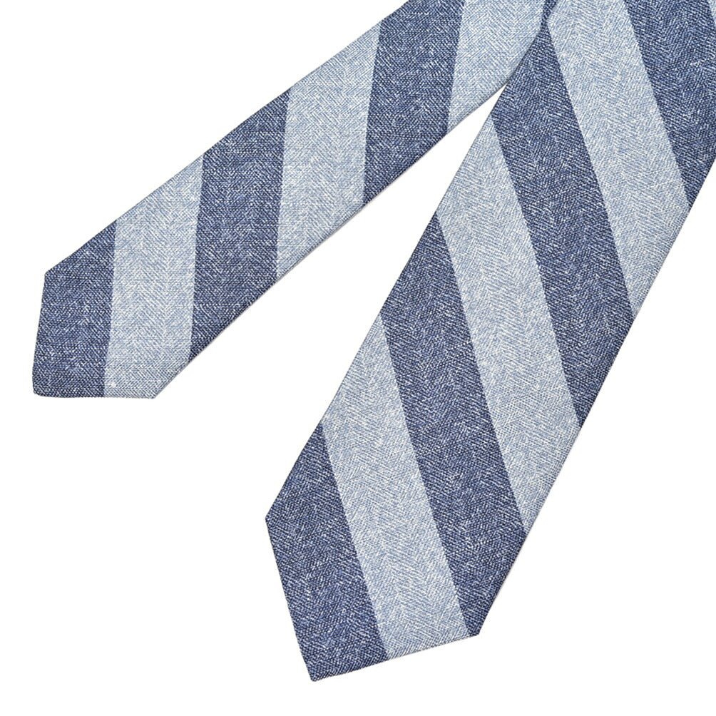 BARBA シルクリネン レジメンタルネクタイ(セッテピエゲ)｜428429｜GUARDAROBA MILANO OFFICIAL STORE