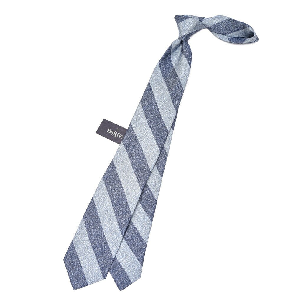 BARBA シルクリネン レジメンタルネクタイ(セッテピエゲ)｜428429｜GUARDAROBA MILANO OFFICIAL STORE