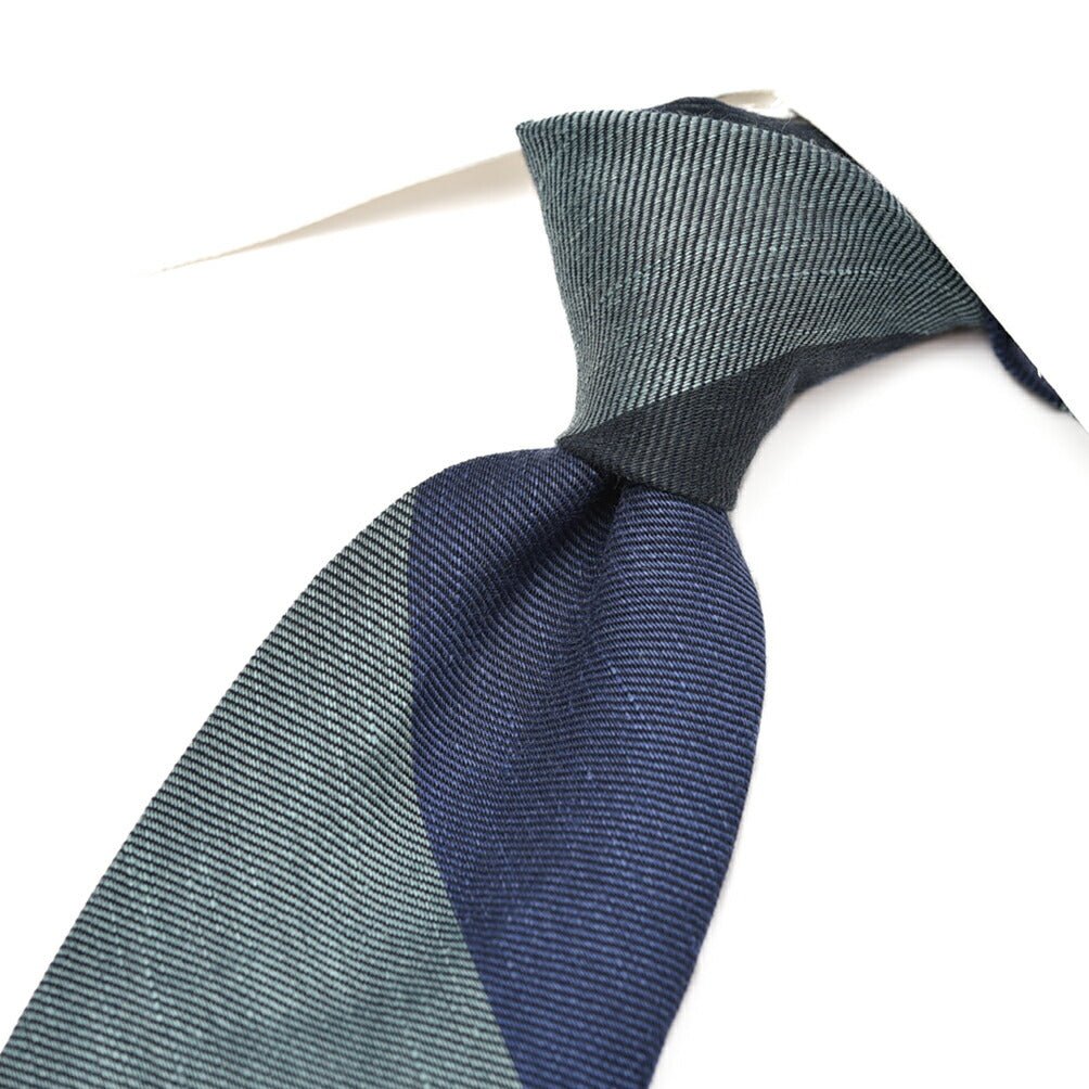 BARBA コットンリネン レジメンタルネクタイ(セッテピエゲ)｜428433｜GUARDAROBA MILANO OFFICIAL STORE