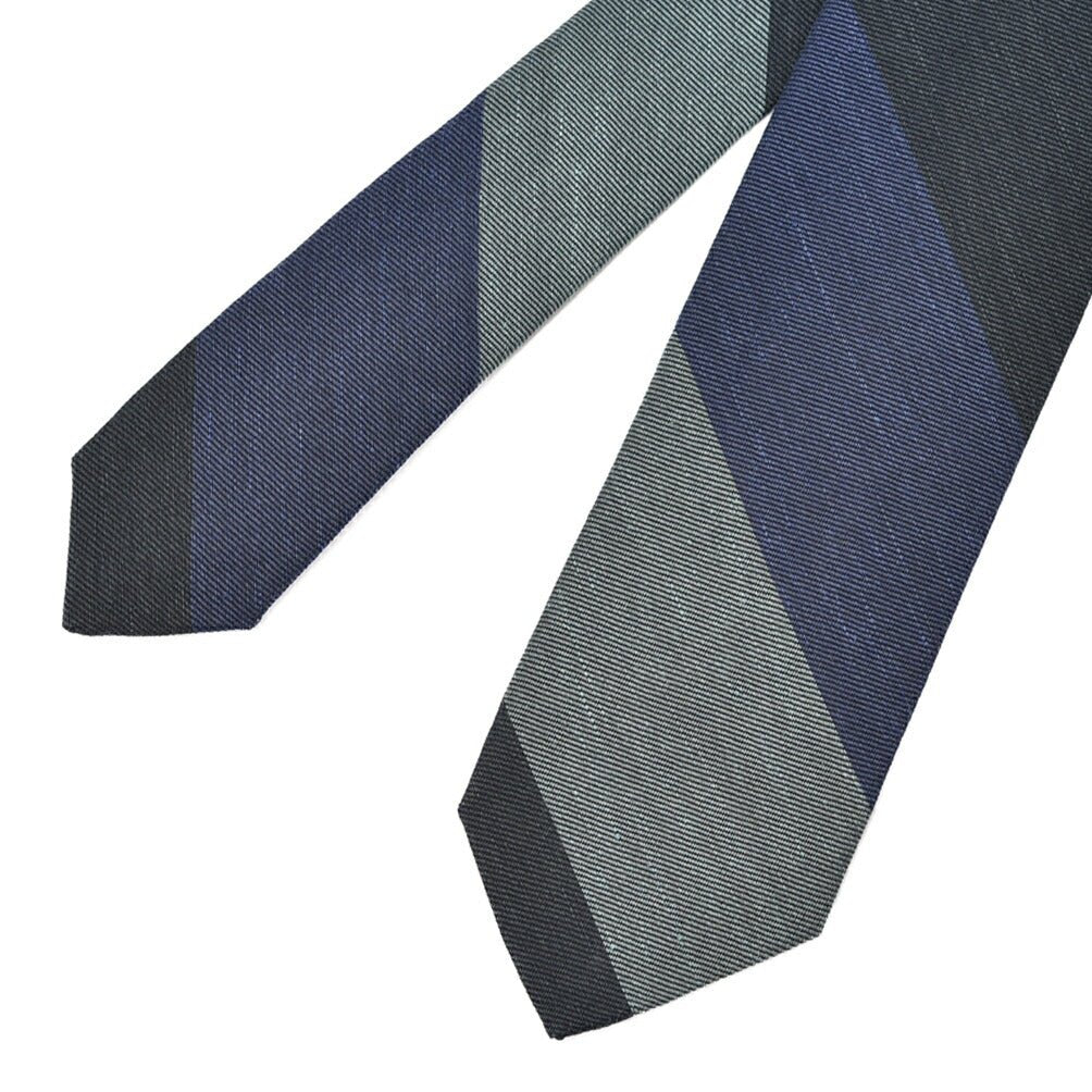 BARBA コットンリネン レジメンタルネクタイ(セッテピエゲ)｜428433｜GUARDAROBA MILANO OFFICIAL STORE