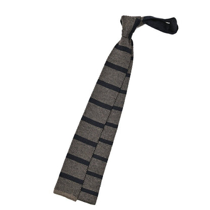 BARBA カシミヤ混シルク ボーダー柄ネクタイ ニットタイ｜428505｜GUARDAROBA MILANO OFFICIAL STORE