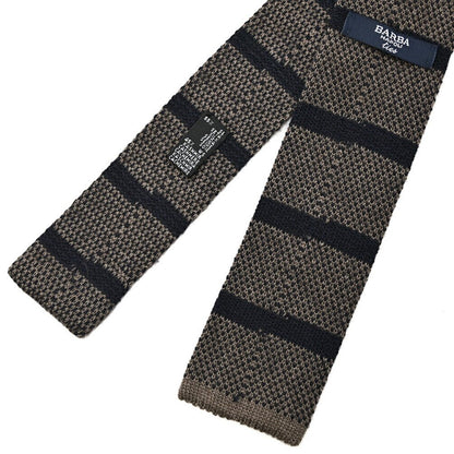 BARBA カシミヤ混シルク ボーダー柄ネクタイ ニットタイ｜428505｜GUARDAROBA MILANO OFFICIAL STORE