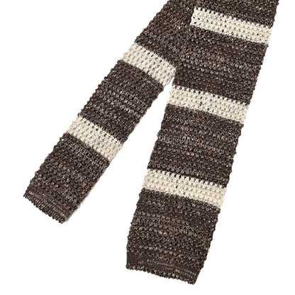 BARBA リネン混コットン ボーダー柄ネクタイ ニットタイ｜428507｜GUARDAROBA MILANO OFFICIAL STORE