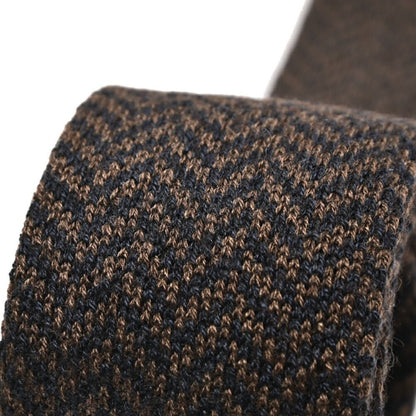 BARBA カシミヤ混シルク ヘリンボーン柄ネクタイ ニットタイ｜428510｜GUARDAROBA MILANO OFFICIAL STORE