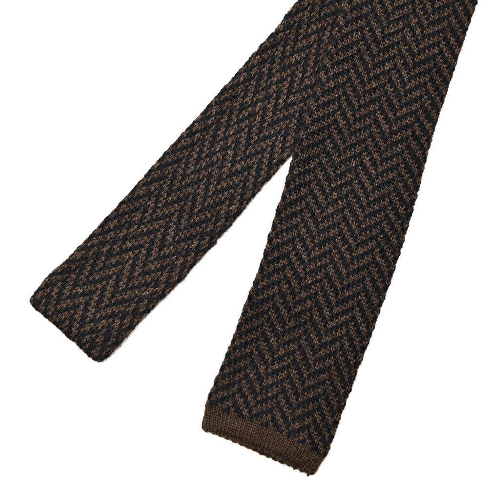 BARBA カシミヤ混シルク ヘリンボーン柄ネクタイ ニットタイ｜428510｜GUARDAROBA MILANO OFFICIAL STORE