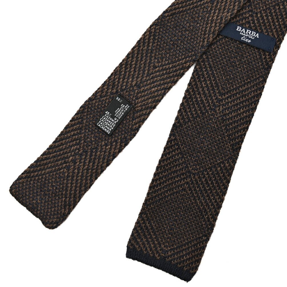 BARBA カシミヤ混シルク 幾何柄ネクタイ ニットタイ｜428511｜GUARDAROBA MILANO OFFICIAL STORE