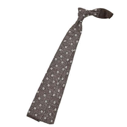 BARBA リネン混コットン ネクタイ ニットタイ 小紋柄｜428514｜GUARDAROBA MILANO OFFICIAL STORE