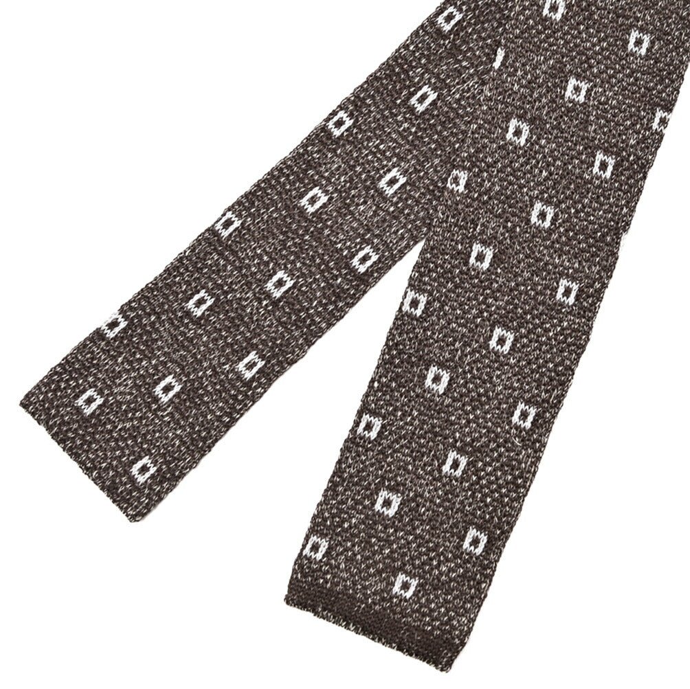 BARBA リネン混コットン ネクタイ ニットタイ 小紋柄｜428514｜GUARDAROBA MILANO OFFICIAL STORE