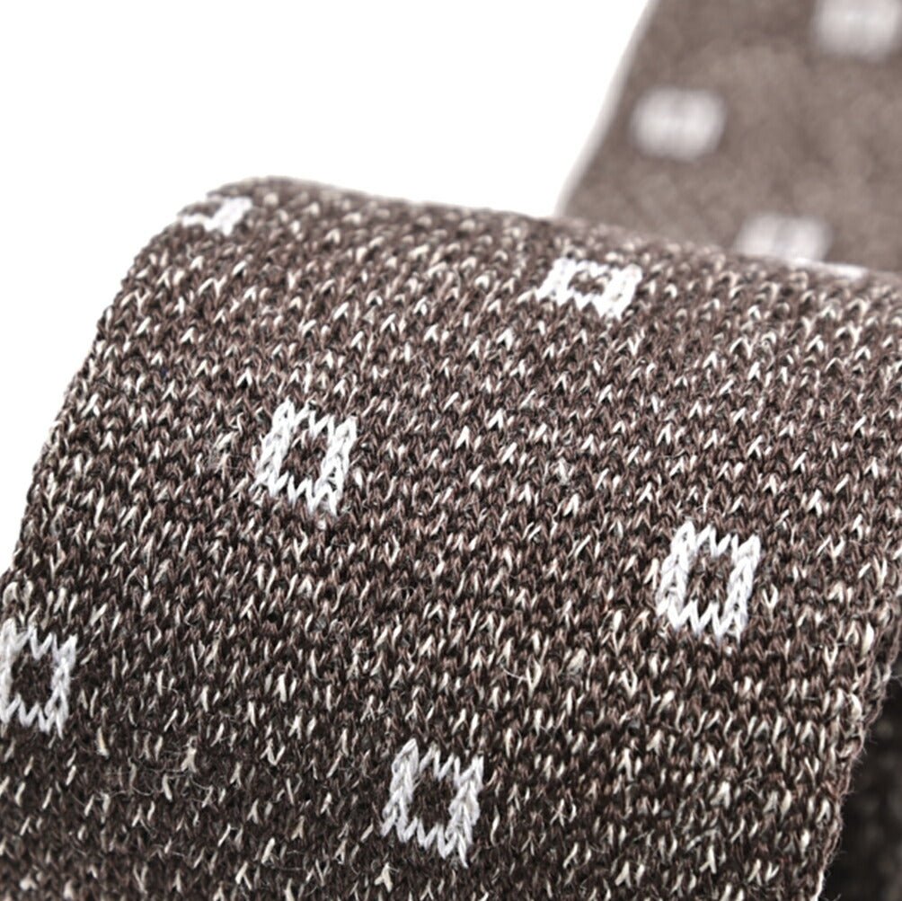 BARBA リネン混コットン ネクタイ ニットタイ 小紋柄｜428514｜GUARDAROBA MILANO OFFICIAL STORE