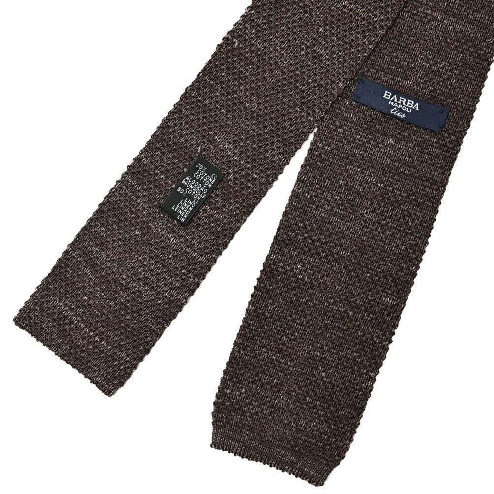 BARBA リネン混コットン ネクタイ ニットタイ｜428519｜GUARDAROBA MILANO OFFICIAL STORE