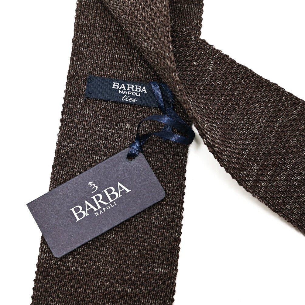 BARBA リネン混コットン ネクタイ ニットタイ｜428519｜GUARDAROBA MILANO OFFICIAL STORE