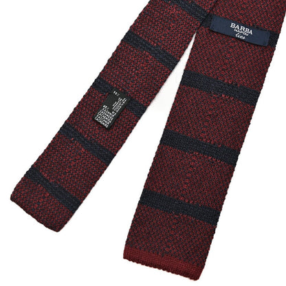 BARBA カシミヤ混シルク ボーダー柄ネクタイ ニットタイ｜428524｜GUARDAROBA MILANO OFFICIAL STORE