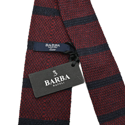 BARBA カシミヤ混シルク ボーダー柄ネクタイ ニットタイ｜428524｜GUARDAROBA MILANO OFFICIAL STORE