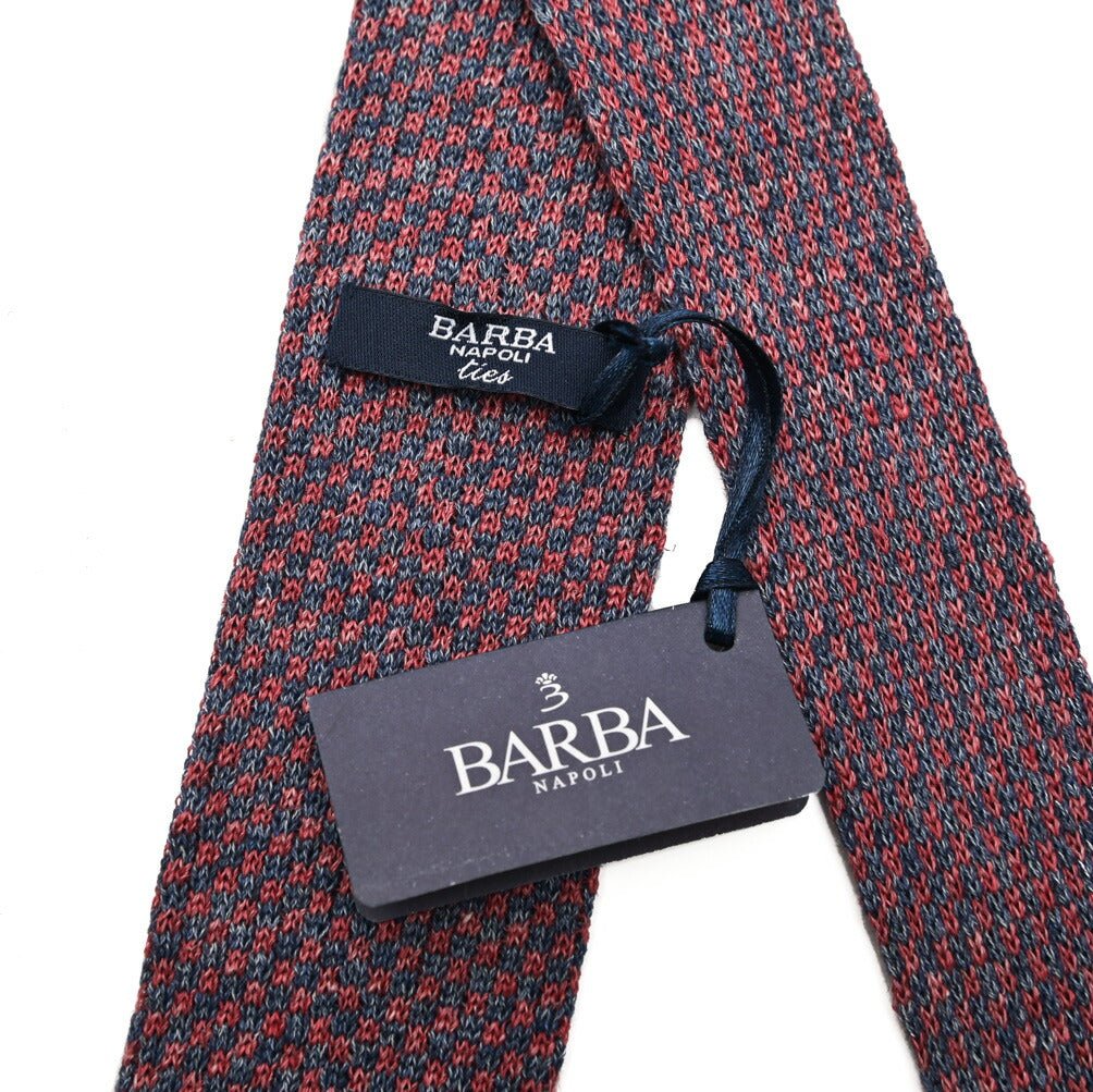 BARBA リネン混コットン ネクタイ ニットタイ｜428525｜GUARDAROBA MILANO OFFICIAL STORE