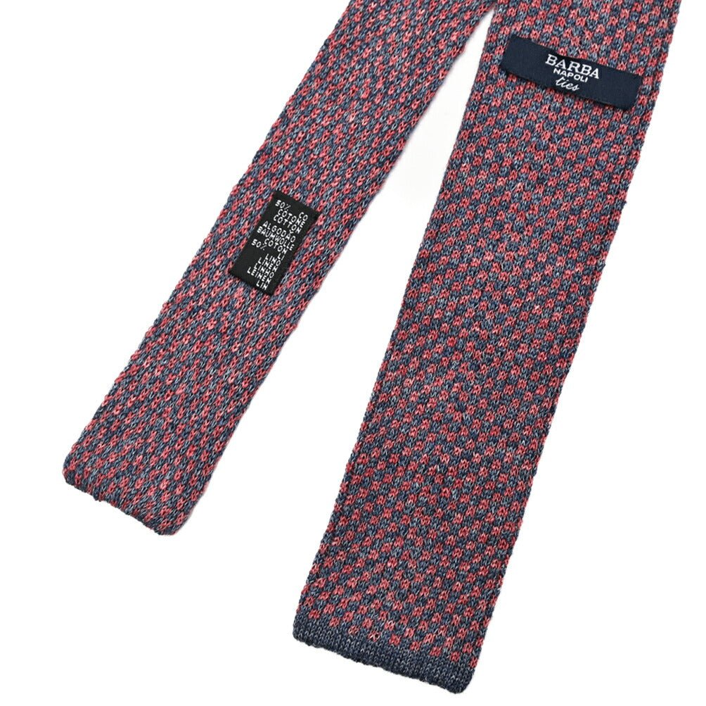 BARBA リネン混コットン ネクタイ ニットタイ｜428525｜GUARDAROBA MILANO OFFICIAL STORE
