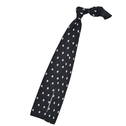 BARBA カシミヤ混シルク ドット柄ネクタイ ニットタイ｜428528｜GUARDAROBA MILANO OFFICIAL STORE