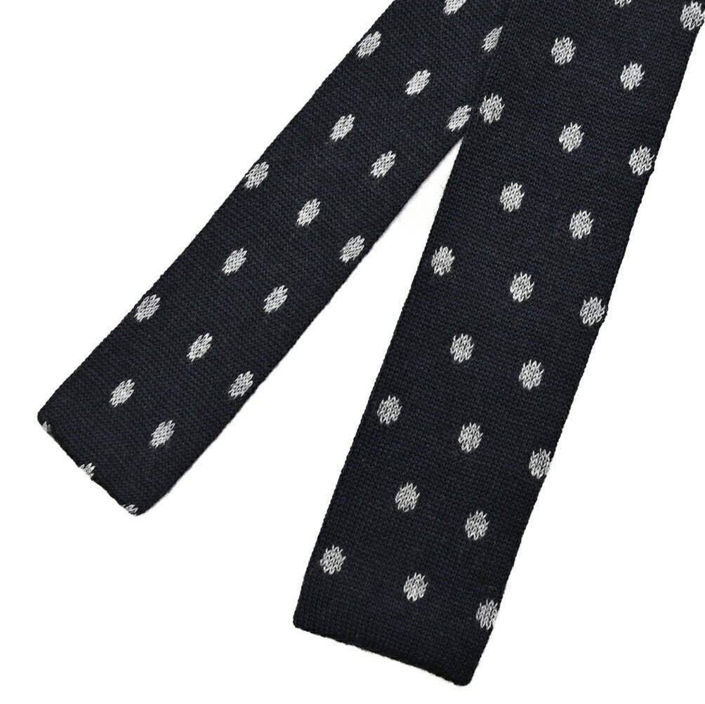 BARBA カシミヤ混シルク ドット柄ネクタイ ニットタイ｜428528｜GUARDAROBA MILANO OFFICIAL STORE