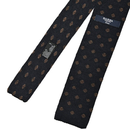 BARBA カシミヤ混シルク ドット柄ネクタイ ニットタイ｜428531｜GUARDAROBA MILANO OFFICIAL STORE