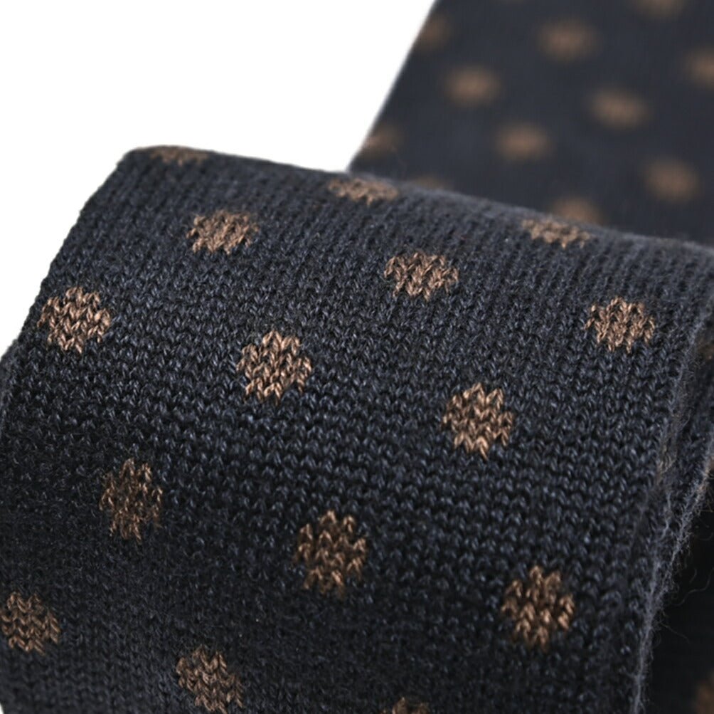 BARBA カシミヤ混シルク ドット柄ネクタイ ニットタイ｜428531｜GUARDAROBA MILANO OFFICIAL STORE