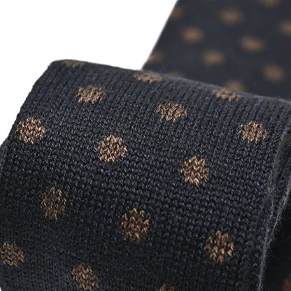 BARBA カシミヤ混シルク ドット柄ネクタイ ニットタイ｜428531｜GUARDAROBA MILANO OFFICIAL STORE