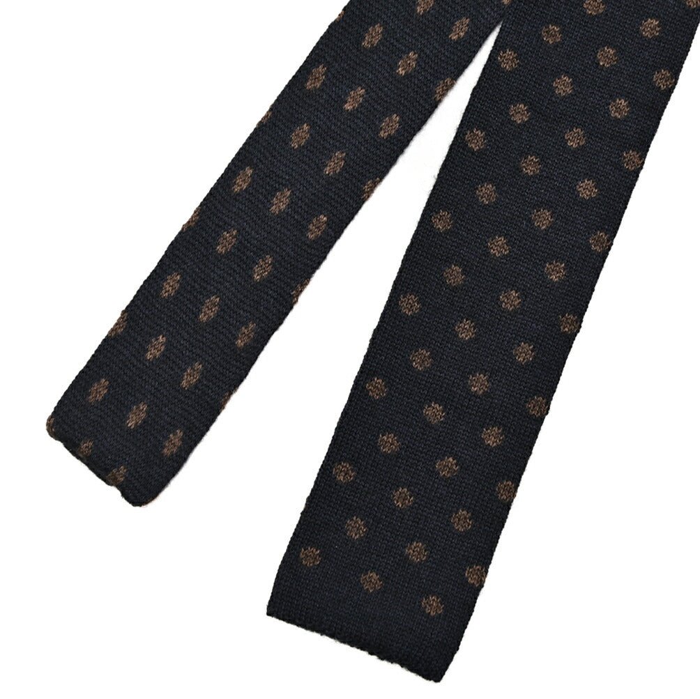 BARBA カシミヤ混シルク ドット柄ネクタイ ニットタイ｜428531｜GUARDAROBA MILANO OFFICIAL STORE