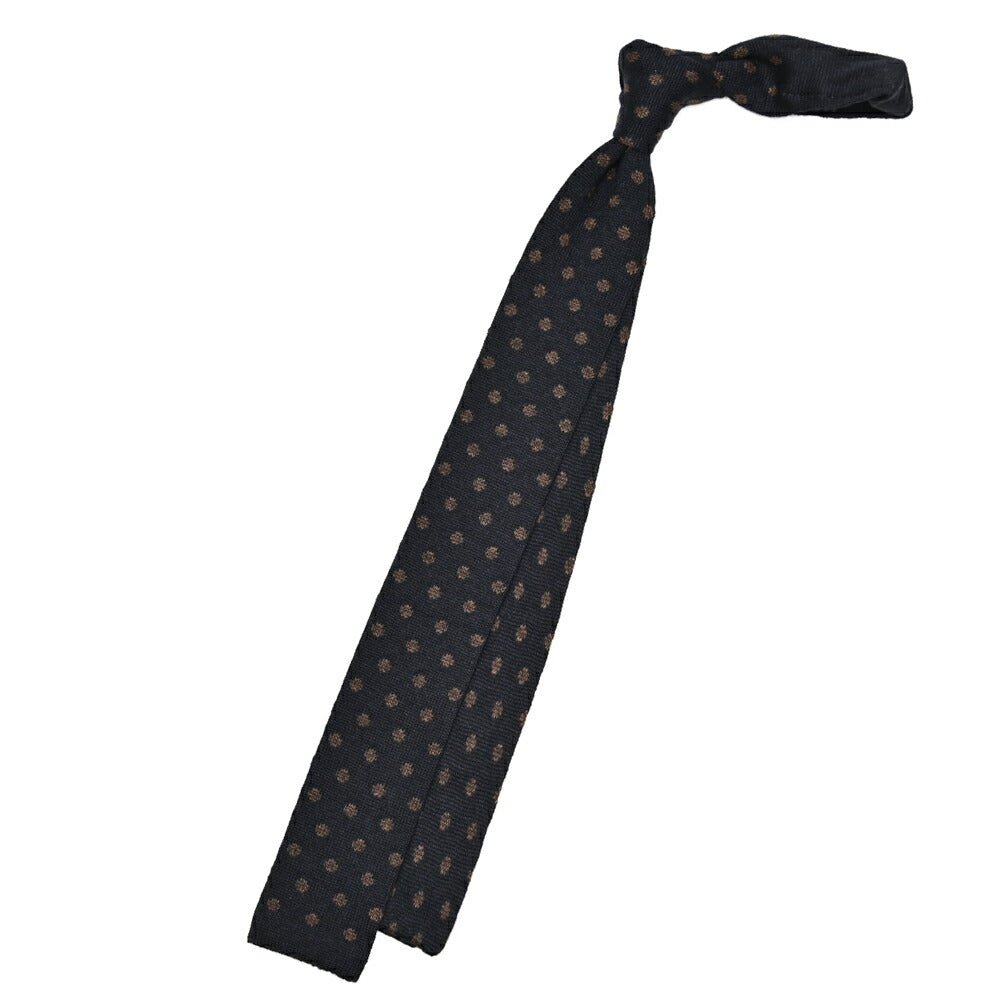 BARBA カシミヤ混シルク ドット柄ネクタイ ニットタイ｜428531｜GUARDAROBA MILANO OFFICIAL STORE