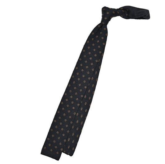 BARBA カシミヤ混シルク ドット柄ネクタイ ニットタイ｜428531｜GUARDAROBA MILANO OFFICIAL STORE
