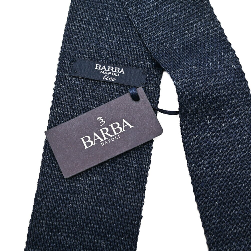 BARBA リネン混コットン ネクタイ ニットタイ｜428532｜GUARDAROBA MILANO OFFICIAL STORE