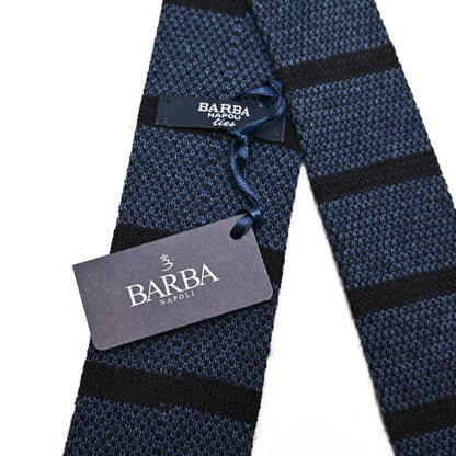 BARBA カシミヤ混シルク ボーダー柄ネクタイ ニットタイ｜428537｜GUARDAROBA MILANO OFFICIAL STORE