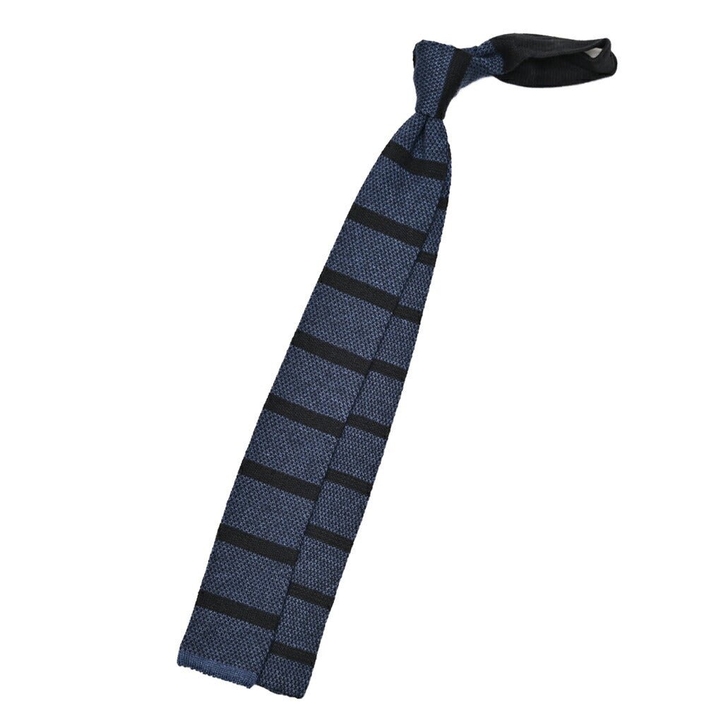 BARBA カシミヤ混シルク ボーダー柄ネクタイ ニットタイ｜428537｜GUARDAROBA MILANO OFFICIAL STORE