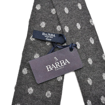 BARBA カシミヤ混シルク ドット柄ネクタイ ニットタイ｜428546｜GUARDAROBA MILANO OFFICIAL STORE
