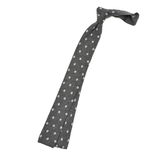 BARBA カシミヤ混シルク ドット柄ネクタイ ニットタイ｜428546｜GUARDAROBA MILANO OFFICIAL STORE