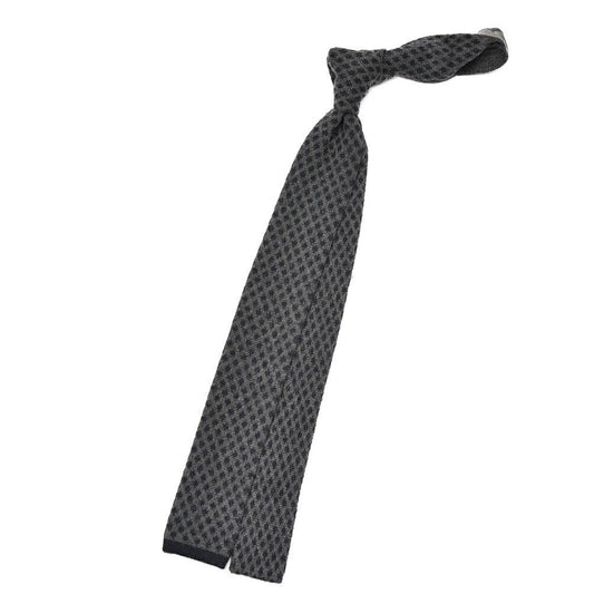 BARBA カシミヤ混シルク 幾何柄 ネクタイ ニットタイ｜428548｜GUARDAROBA MILANO OFFICIAL STORE