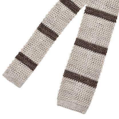 BARBA リネン混コットン ボーダー柄ネクタイ ニットタイ｜428556｜GUARDAROBA MILANO OFFICIAL STORE