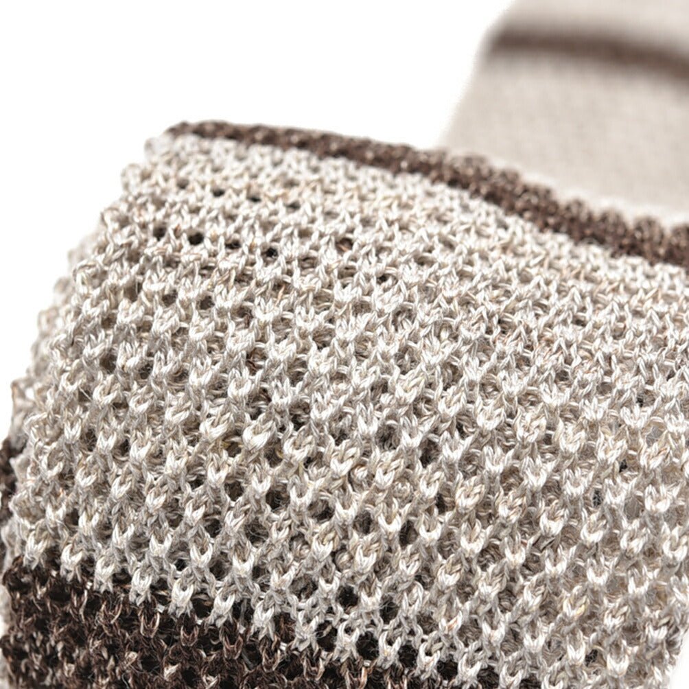 BARBA リネン混コットン ボーダー柄ネクタイ ニットタイ｜428556｜GUARDAROBA MILANO OFFICIAL STORE