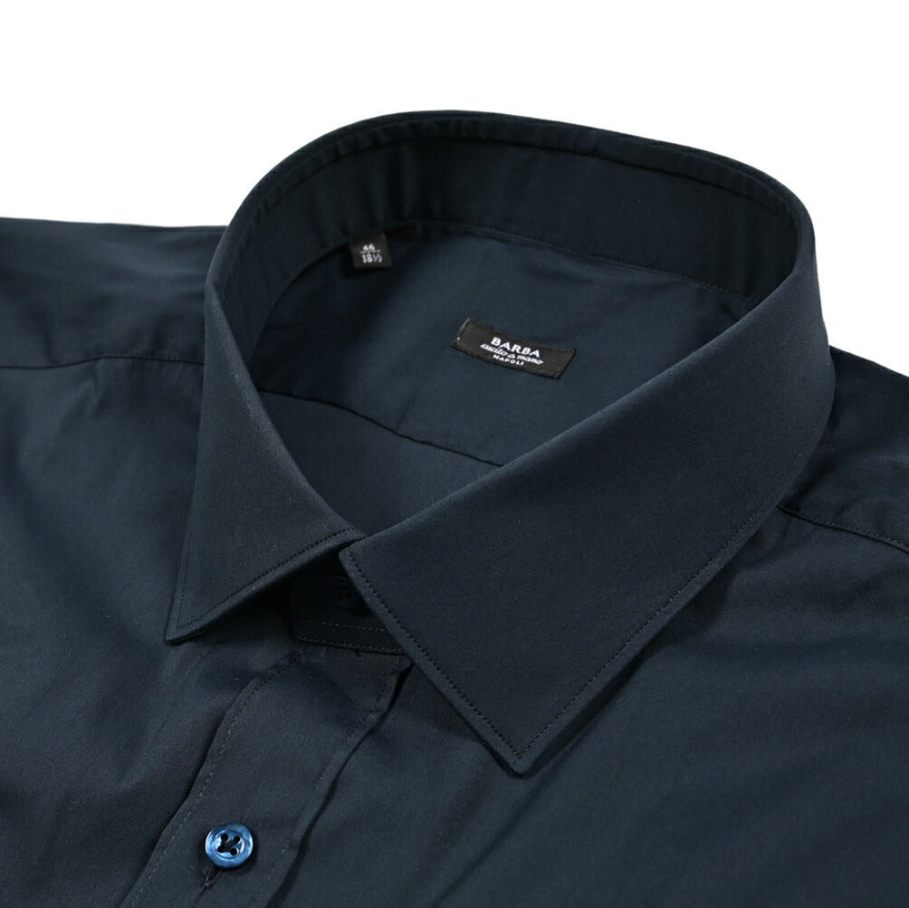 BARBA ストレッチコットン ホリゾンタルカラーシャツ｜435642｜GUARDAROBA MILANO OFFICIAL STORE