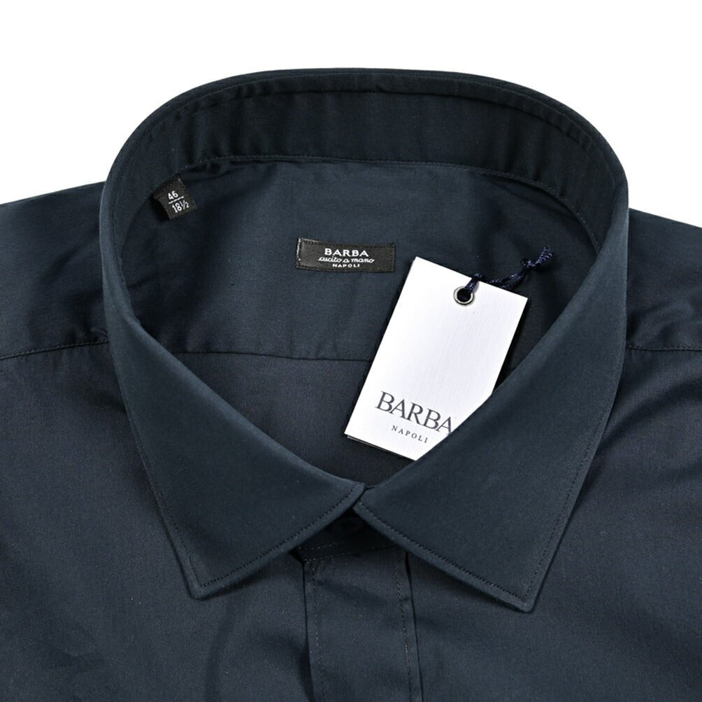 BARBA ストレッチコットン ホリゾンタルカラーシャツ｜435642｜GUARDAROBA MILANO OFFICIAL STORE