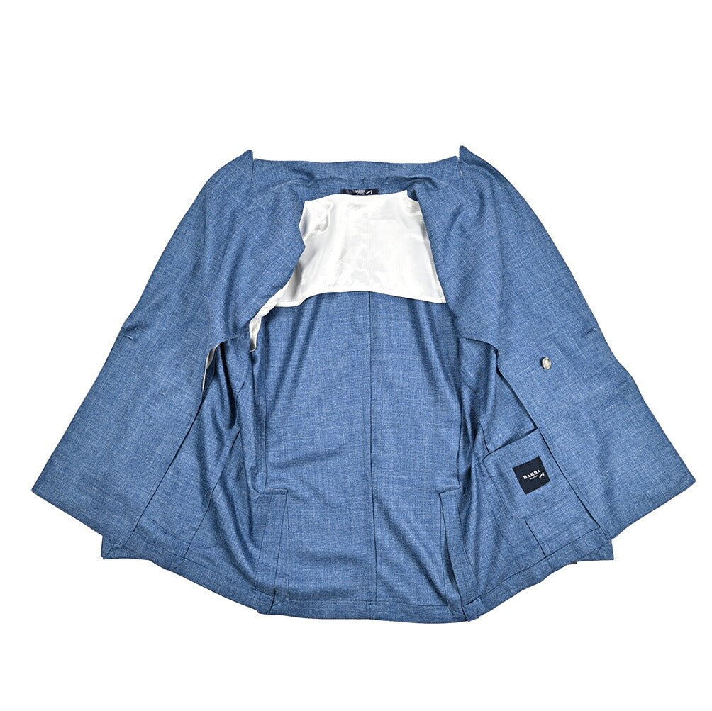 BARBA シルクリネン混ウール テーラードジャケット 4Bダブルブレスト Loro Piana ロロピアーナ製生地 (SUMMERTIME) / EASY J DP｜434238｜GUARDAROBA MILANO OFFICIAL STORE