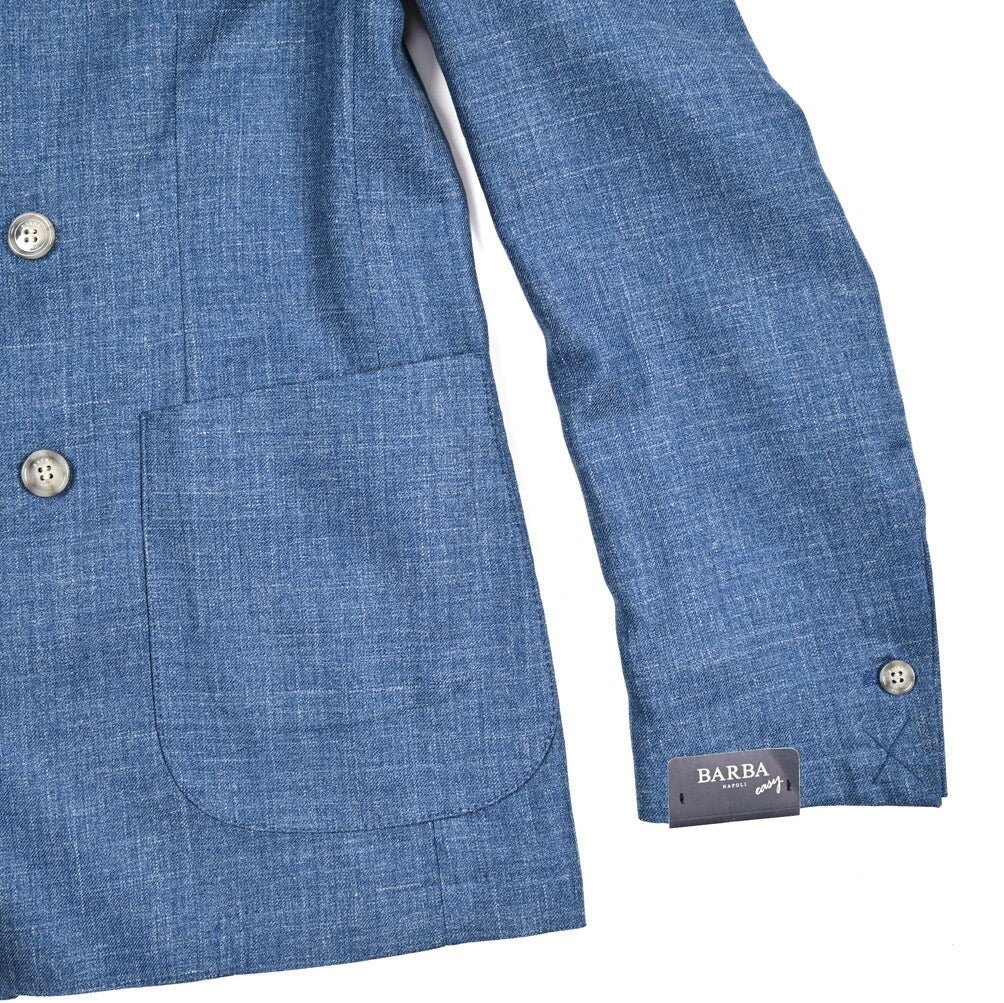BARBA シルクリネン混ウール テーラードジャケット 4Bダブルブレスト Loro Piana ロロピアーナ製生地 (SUMMERTIME) / EASY J DP｜434238｜GUARDAROBA MILANO OFFICIAL STORE
