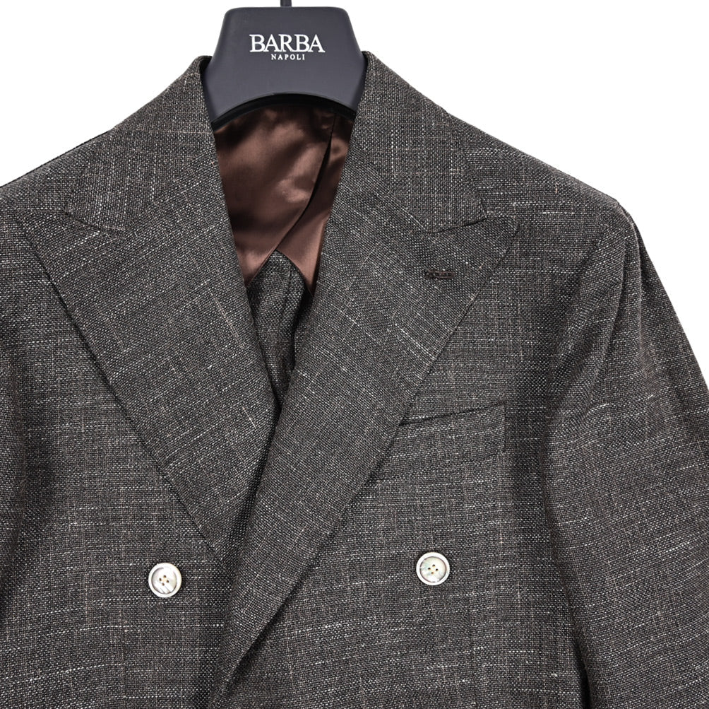 SALE｜BARBA バルバ / GDP リネン混ヴァージンウール 6Bダブルブレスト