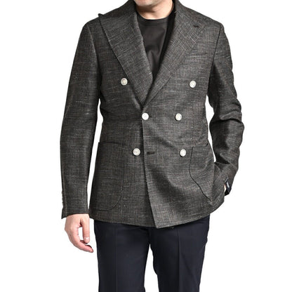 BARBA リネン混ヴァージンウール 6Bダブルブレストテーラードジャケット / GDP｜434111-48｜GUARDAROBA MILANO OFFICIAL STORE