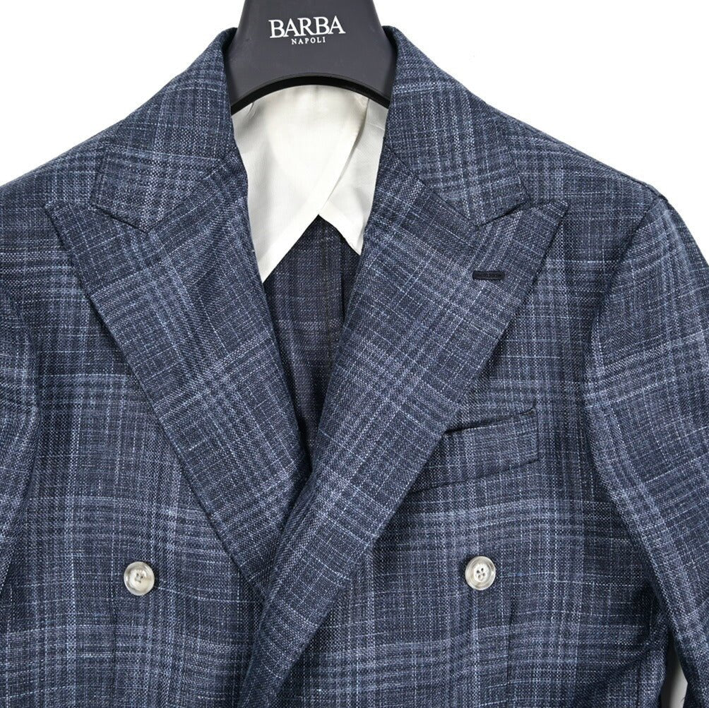 BARBA シルクリネン混ウール 6Bダブルブレストテーラードジャケット Loro Piana ロロピアーナ製生地 (SUMMERTIME) / JACKET DP｜434125-48｜GUARDAROBA MILANO OFFICIAL STORE