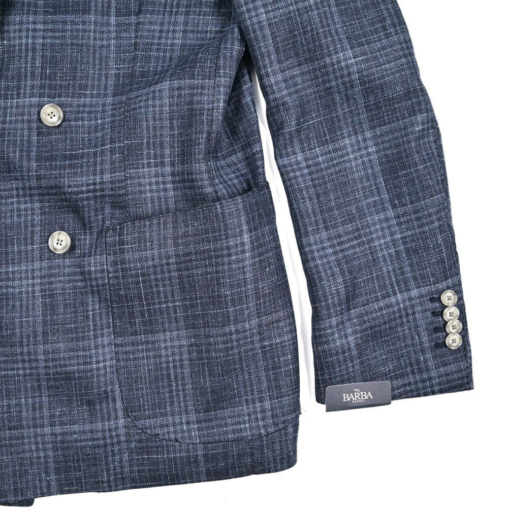 BARBA シルクリネン混ウール 6Bダブルブレストテーラードジャケット Loro Piana ロロピアーナ製生地 (SUMMERTIME) / JACKET DP｜434125-48｜GUARDAROBA MILANO OFFICIAL STORE
