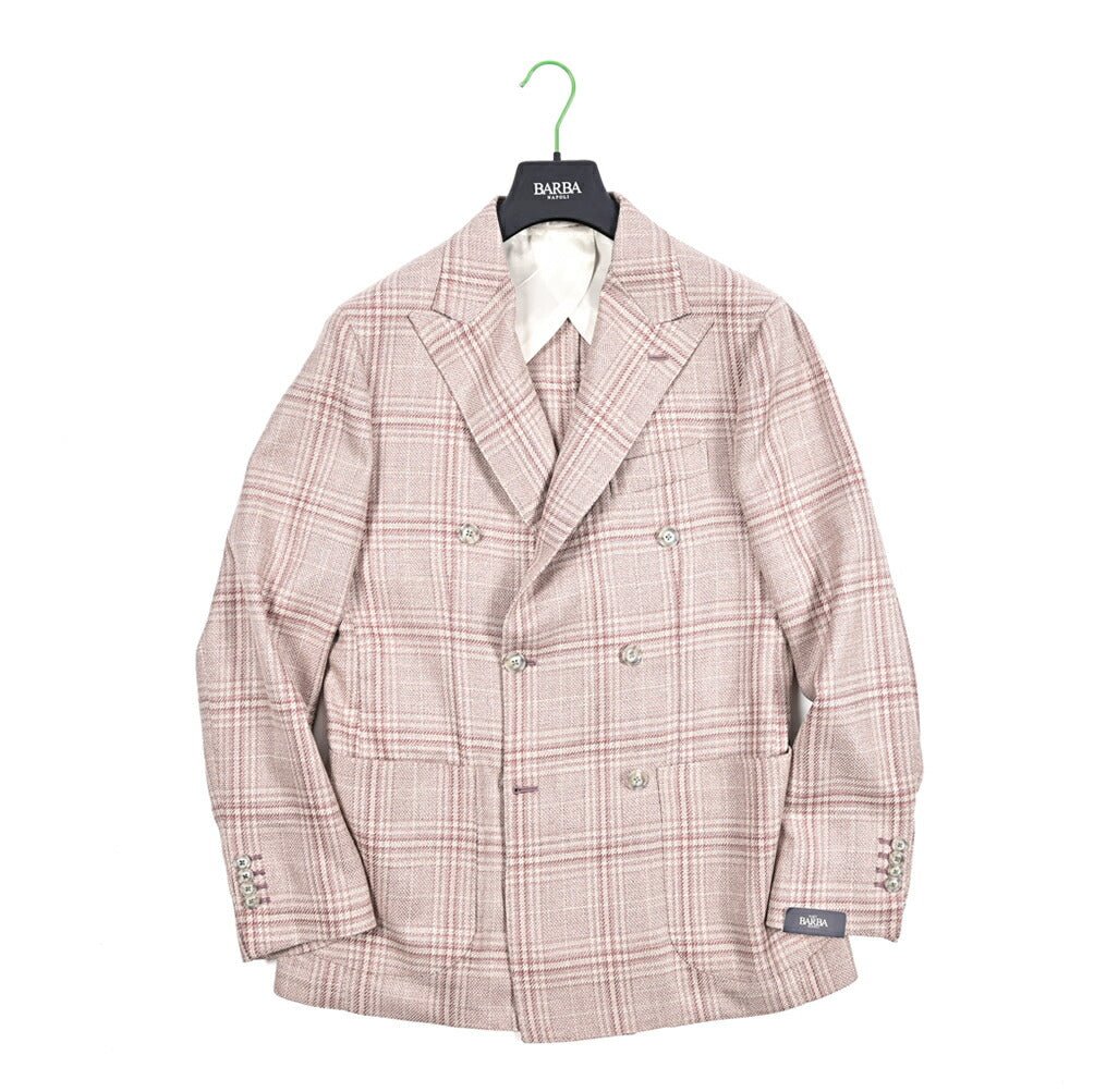 BARBA シルクリネン混ウール 6Bダブルブレストテーラードジャケット Loro Piana ロロピアーナ製生地 (SUMMERTIME) / JACKET DP｜434239｜GUARDAROBA MILANO OFFICIAL STORE