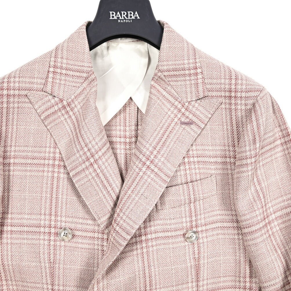 ロロピアーナ SUMMERTIME ダブルジャケット＆ベスト 48/46 シルク SALE｜BARBA バルバ / JACKET DP シルクリネン混ウール 6Bダブル