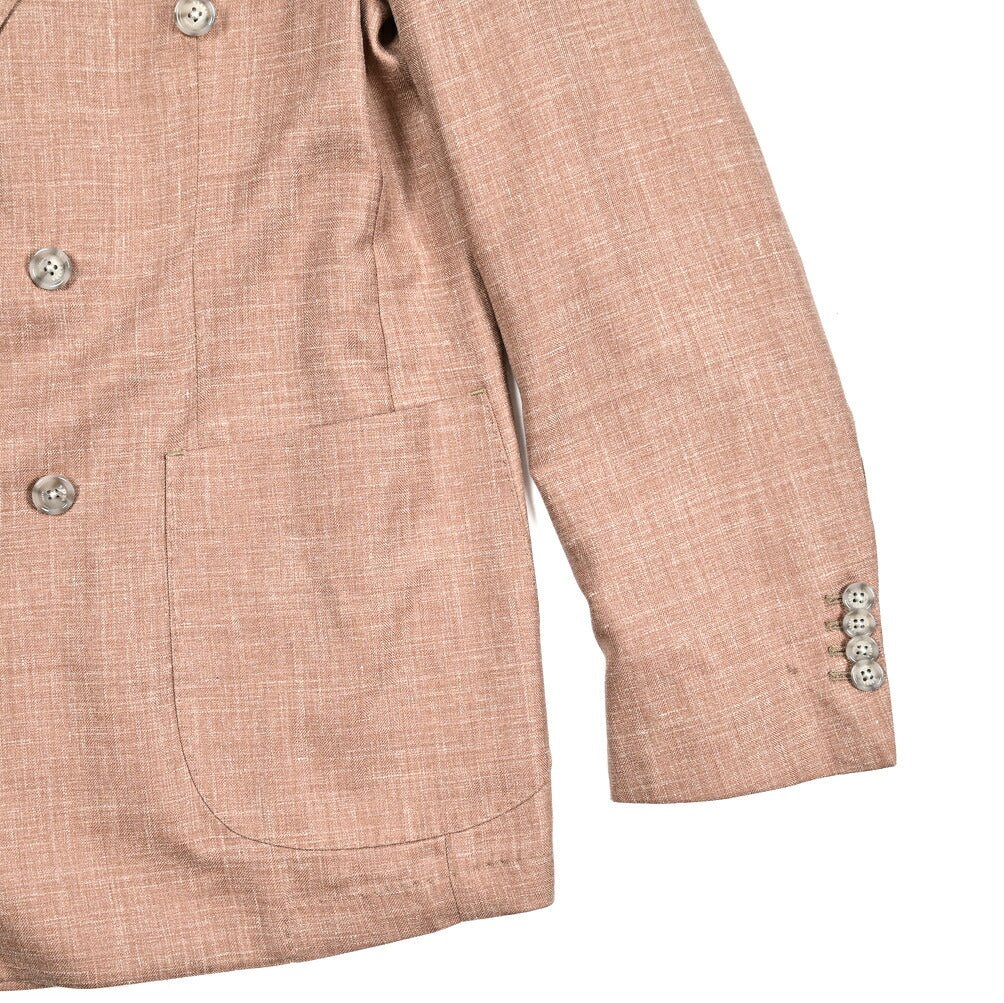 BARBA シルクリネン混ウール 6Bダブルブレストテーラードジャケット Loro Piana ロロピアーナ製生地 (SUMMERTIME) / JCK ACTIVE DP U｜434237｜GUARDAROBA MILANO OFFICIAL STORE
