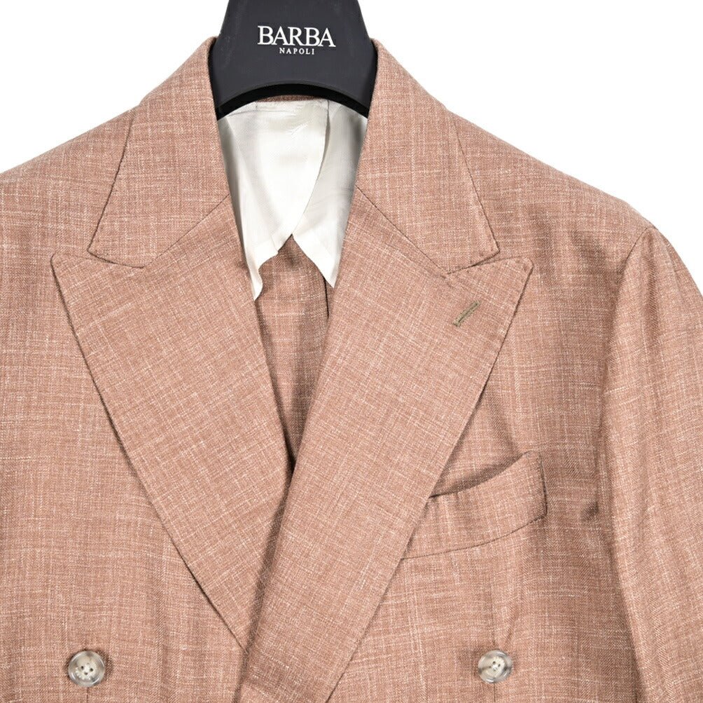 BARBA シルクリネン混ウール 6Bダブルブレストテーラードジャケット Loro Piana ロロピアーナ製生地 (SUMMERTIME) / JCK ACTIVE DP U｜434237｜GUARDAROBA MILANO OFFICIAL STORE