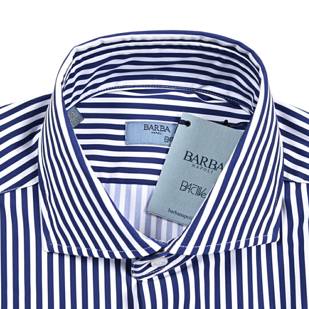 BARBA B ACTIVE ストレッチナイロン ホリゾンタルカラーシャツ｜435738｜GUARDAROBA MILANO OFFICIAL STORE